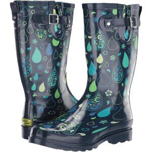〽️Women's Pouring Paisley Western Chief Waterproof Rain Outdoor Gardening Boots